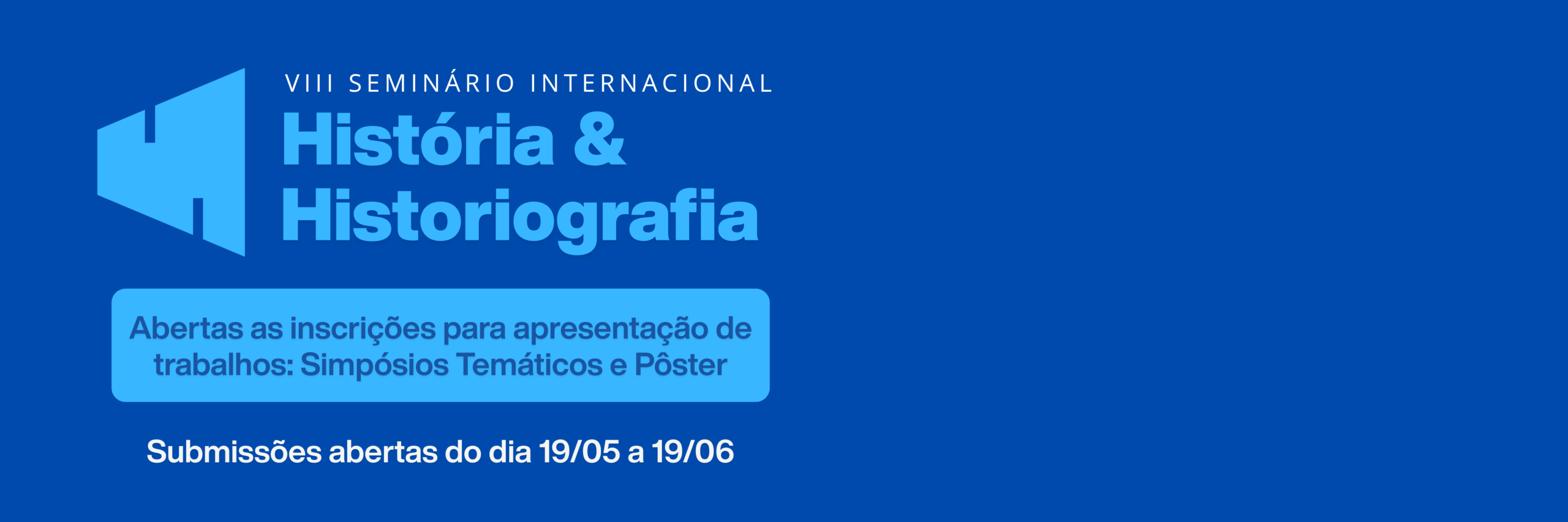 Inscrições abertas para apresentação de trabalhos